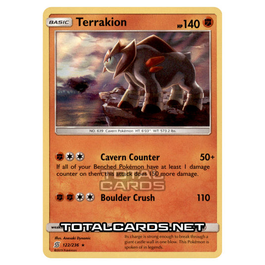 Pokemon - Sun & Moon - Unified Minds - Terrakion - 122/236