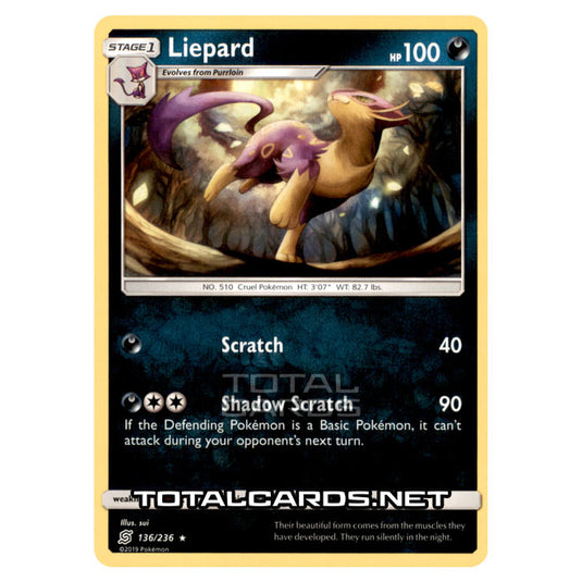 Pokemon - Sun & Moon - Unified Minds - Liepard - 136/236