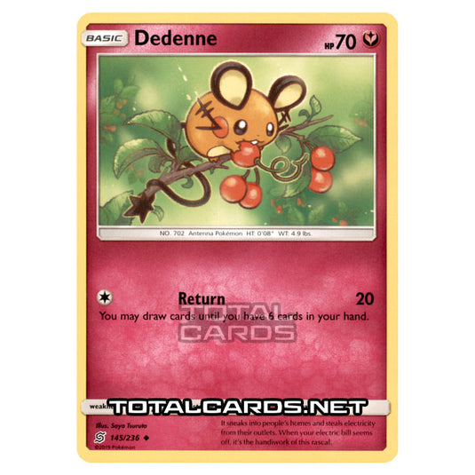 Pokemon - Sun & Moon - Unified Minds - Dedenne - 145/236