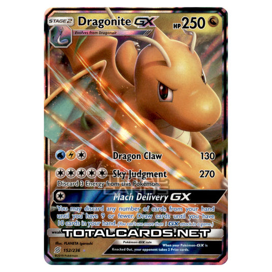 Pokemon - Sun & Moon - Unified Minds - Dragonite-GX - 152/236