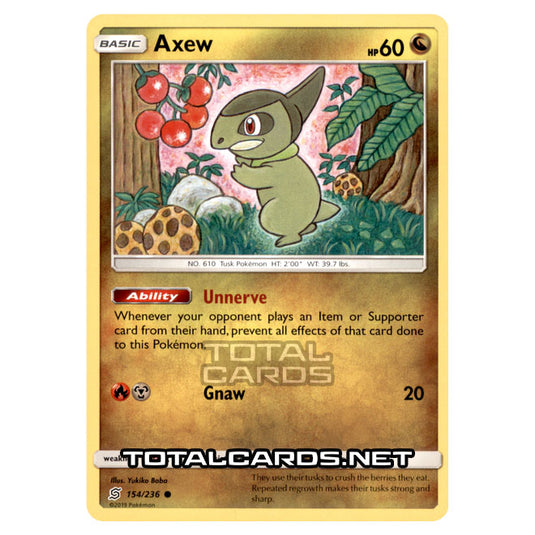 Pokemon - Sun & Moon - Unified Minds - Axew - 154/236