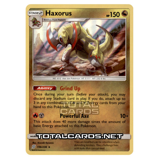 Pokemon - Sun & Moon - Unified Minds - Haxorus - 156/236