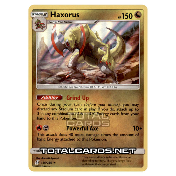 Pokemon - Sun & Moon - Unified Minds - Haxorus - 156/236 Pokemon - Sun & Moon - Unified Minds - Haxorus - 156/236
