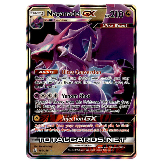 Pokemon - Sun & Moon - Unified Minds - Naganadel-GX - 160/236