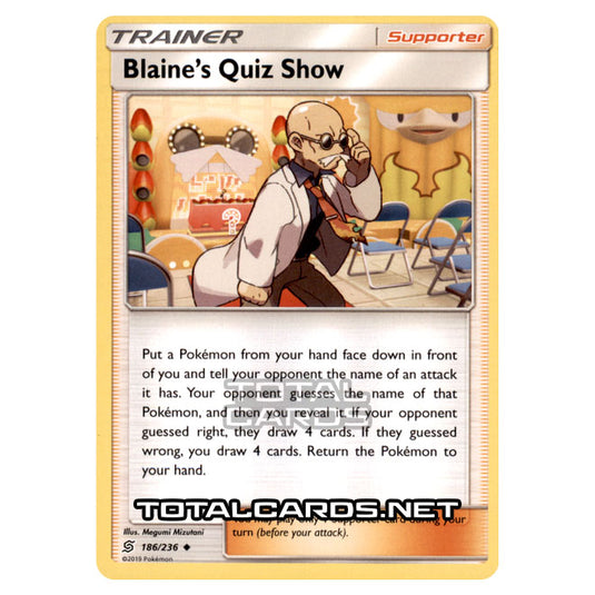 Pokemon - Sun & Moon - Unified Minds - Blaine's Quiz Show - 186/236