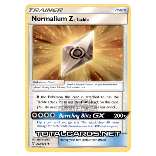 Pokemon - Sun & Moon - Unified Minds - Normalium Z Tackle - 203/236