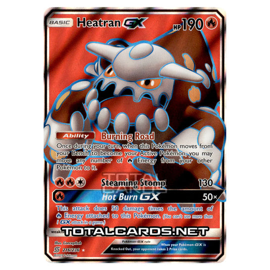 Pokemon - Sun & Moon - Unified Minds - Heatran-GX (Full Art) - 216/236