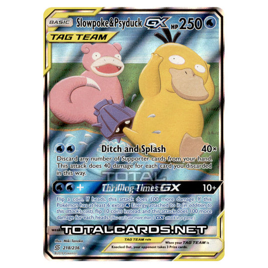 Pokemon - Sun & Moon - Unified Minds - Slowpoke & Psyduck-GX (Full Art) - 218/236