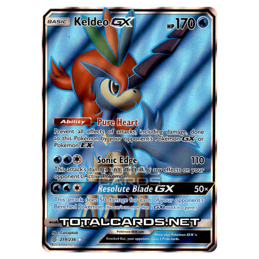 Pokemon - Sun & Moon - Unified Minds - Keldeo-GX (Full Art) - 219/236