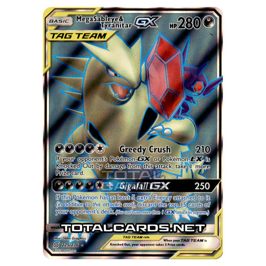 Pokemon - Sun & Moon - Unified Minds - Mega Sableye & Tyranitar-GX (Full Art) - 225/236