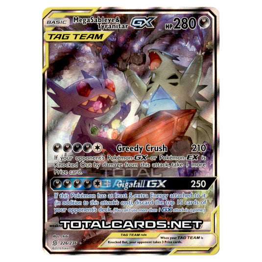 Pokemon - Sun & Moon - Unified Minds - Mega Sableye & Tyranitar-GX (Full Art) - 226/236