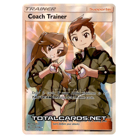 Pokemon - Sun & Moon - Unified Minds - Coach Trainer (Full Art) - 233/236