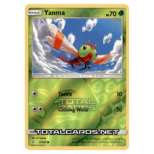 Pokemon - Sun & Moon - Unified Minds - Yanma - 2/236 - (Reverse Holo)