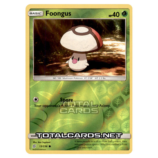 Pokemon - Sun & Moon - Unified Minds - Foongus - 13/236 - (Reverse Holo)