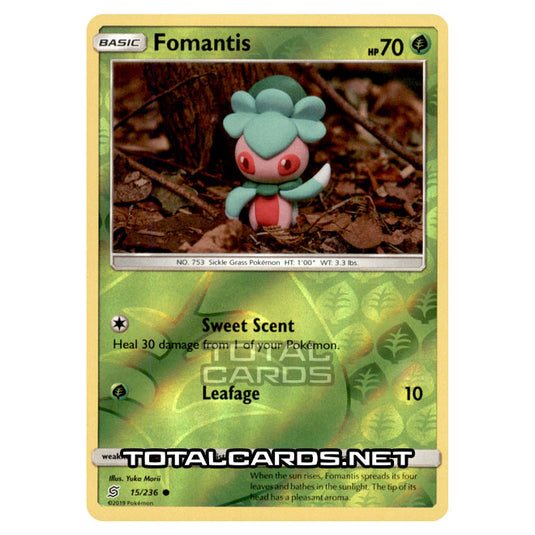 Pokemon - Sun & Moon - Unified Minds - Fomantis - 15/236 - (Reverse Holo)