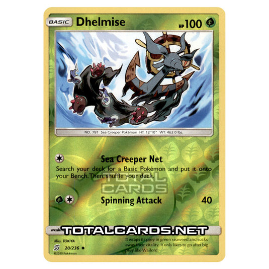 Pokemon - Sun & Moon - Unified Minds - Dhelmise - 20/236 - (Reverse Holo)