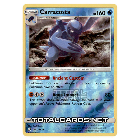 Pokemon - Sun & Moon - Unified Minds - Carracosta - 45/236 - (Reverse Pokemon - Sun & Moon - Unified Minds - Carracosta - 45/236 - (Reverse
