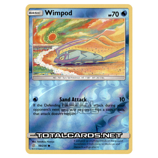 Pokemon - Sun & Moon - Unified Minds - Wimpod - 50/236 - (Reverse Holo)