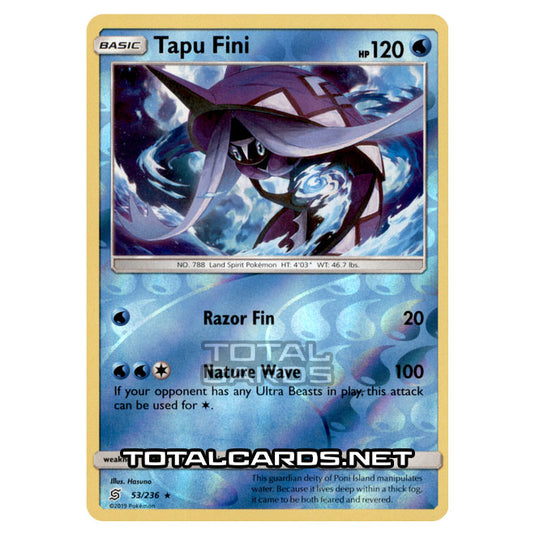 Pokemon - Sun & Moon - Unified Minds - Tapu Fini - 53/236 - (Reverse Holo)