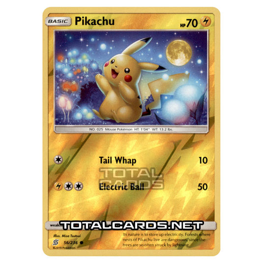 Pokemon - Sun & Moon - Unified Minds - Pikachu - 56/236 - (Reverse Holo)