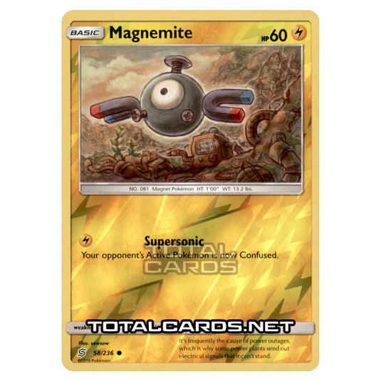 Pokemon - Sun & Moon - Unified Minds - Magnemite - 58/236 - (Reverse Holo)