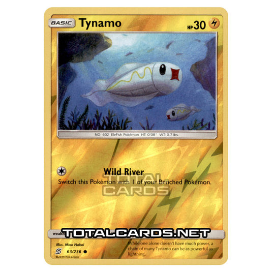 Pokemon - Sun & Moon - Unified Minds - Tynamo - 63/236 - (Reverse Holo)