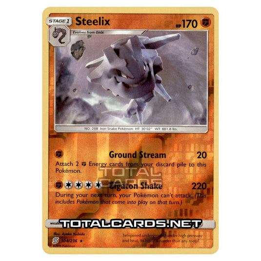 Pokemon - Sun & Moon - Unified Minds - Steelix - 104/236 - (Reverse Holo)