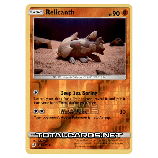 Pokemon - Sun & Moon - Unified Minds - Relicanth - 111/236 - (Reverse Holo)