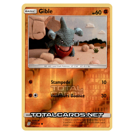 Pokemon - Sun & Moon - Unified Minds - Gible - 112/236 - (Reverse Holo)