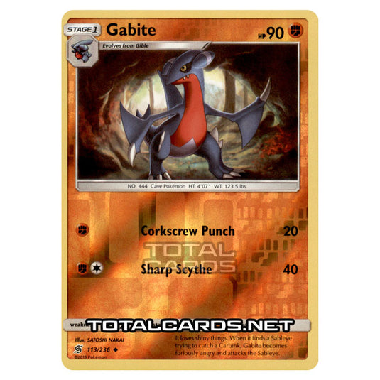 Pokemon - Sun & Moon - Unified Minds - Gabite - 113/236 - (Reverse Holo)