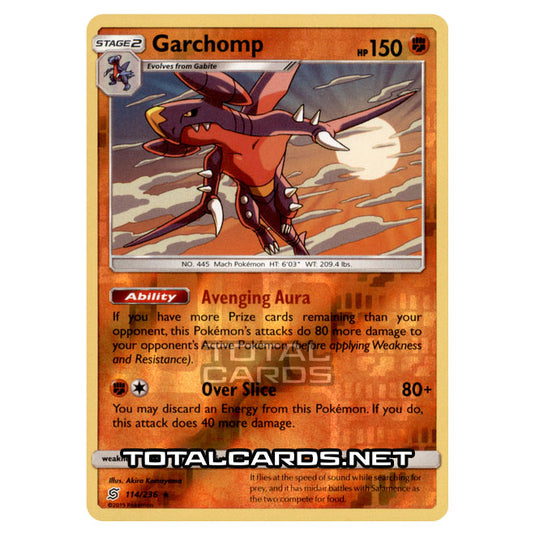 Pokemon - Sun & Moon - Unified Minds - Garchomp - 114/236 - (Reverse Holo)