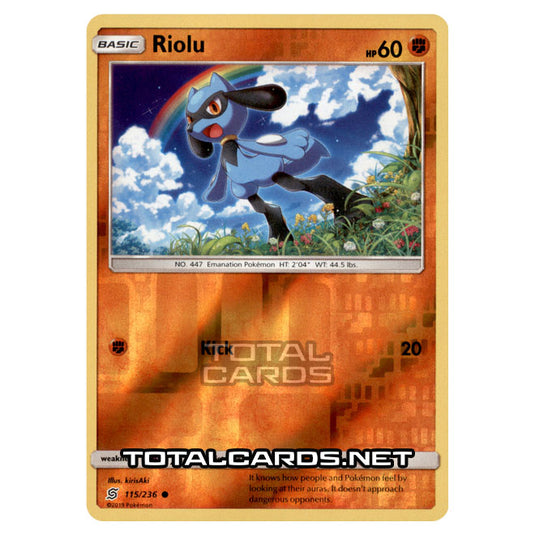 Pokemon - Sun & Moon - Unified Minds - Riolu - 115/236 - (Reverse Holo)