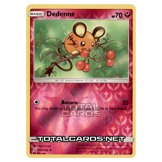 Pokemon - Sun & Moon - Unified Minds - Dedenne - 145/236 - (Reverse Holo)