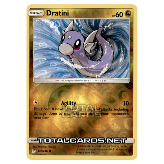 Pokemon - Sun & Moon - Unified Minds - Dratini - 147/236 - (Reverse Holo)