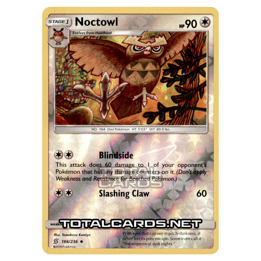 Pokemon - Sun & Moon - Unified Minds - Noctowl - 166/236 - (Reverse Holo)