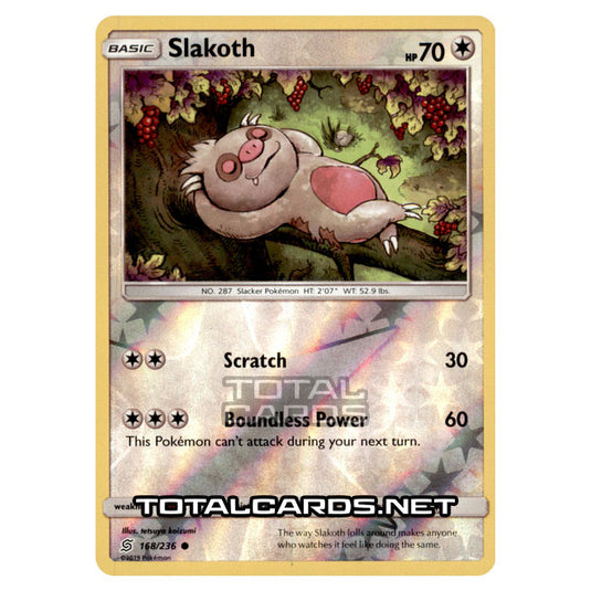 Pokemon - Sun & Moon - Unified Minds - Slakoth - 168/236 - (Reverse Holo)