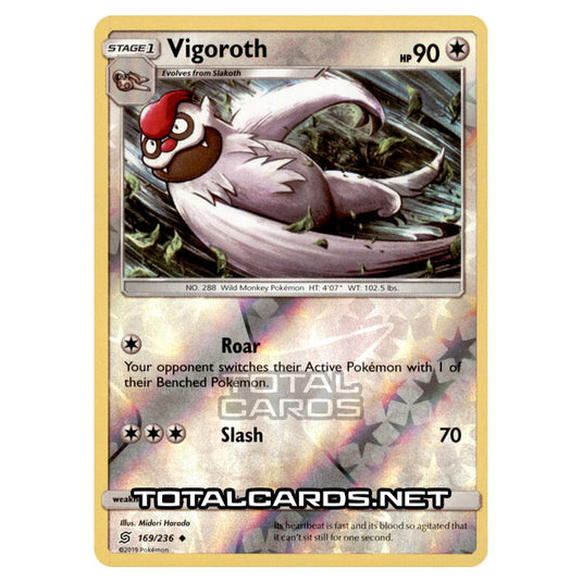 Pokemon - Sun & Moon - Unified Minds - Vigoroth - 169/236 - (Reverse Holo)