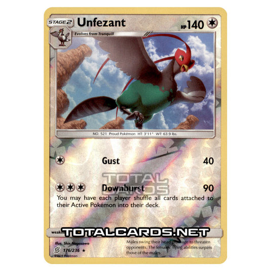 unfezant stage 2 pokemon card value Pokemon - Sun & Moon - Unified Minds - Unfezant - 176/236