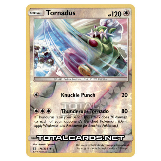 Pokemon - Sun & Moon - Unified Minds - Tornadus - 178/236 - (Reverse Holo)