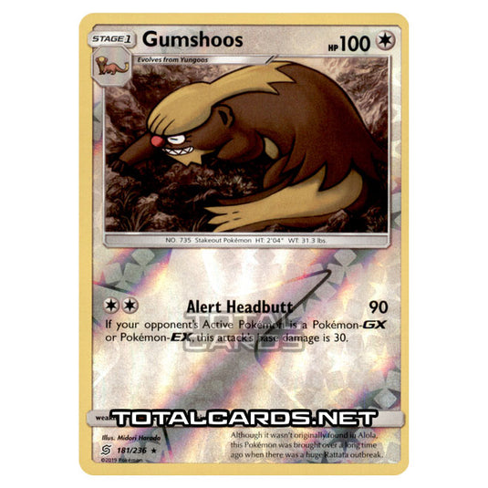 Pokemon - Sun & Moon - Unified Minds - Gumshoos - 181/236 - (Reverse Holo)