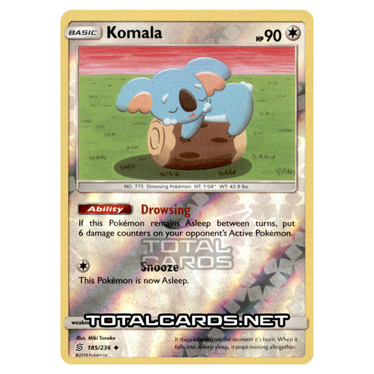 Pokemon - Sun & Moon - Unified Minds - Komala - 185/236 - (Reverse Holo)