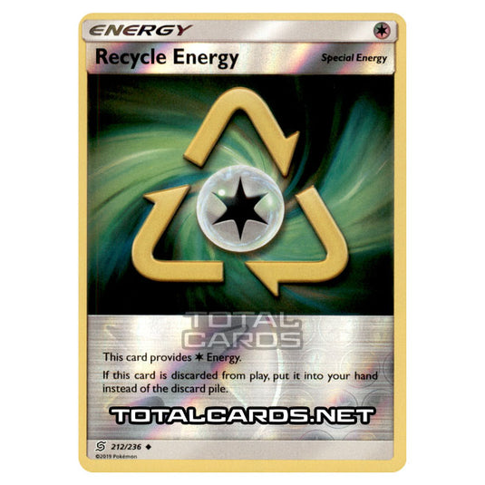 Pokemon - Sun & Moon - Unified Minds - Recycle Energy - 212/236 - (Reverse Holo)