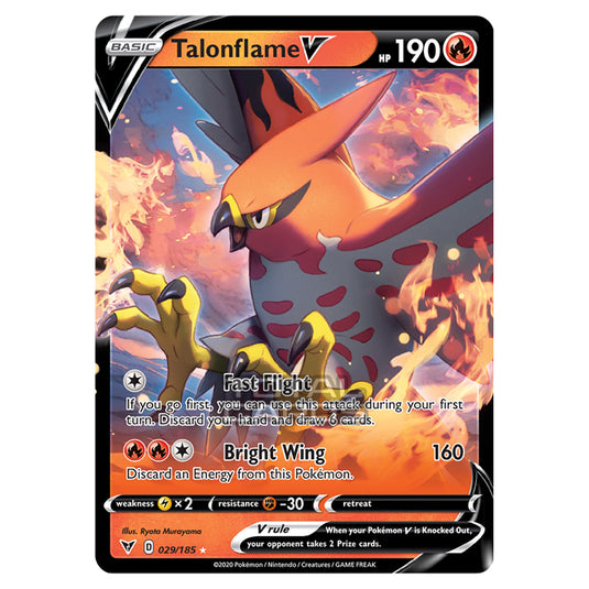 Pokemon - Sword & Shield - Vivid Voltage - Talonflame V - 029/185