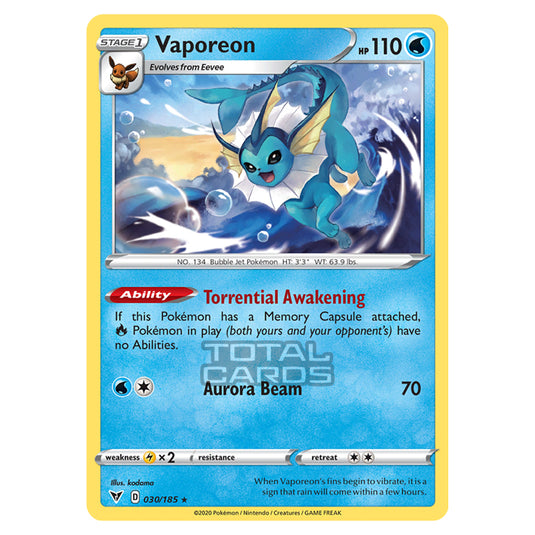 Pokemon - Sword & Shield - Vivid Voltage - Vaporeon - 030/185