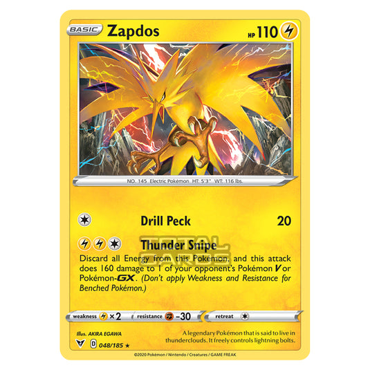 Pokemon - Sword & Shield - Vivid Voltage - Zapdos - 048/185