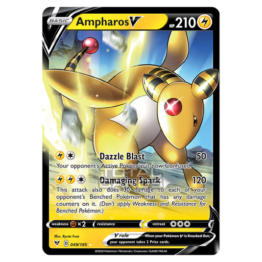 Pokemon - Sword & Shield - Vivid Voltage - Ampharos V - 049/185 Pokemon - Sword & Shield - Vivid Voltage - Ampharos V - 049/185