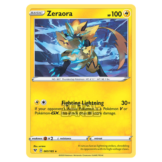 Pokemon - Sword & Shield - Vivid Voltage - Zeraora - 061/185