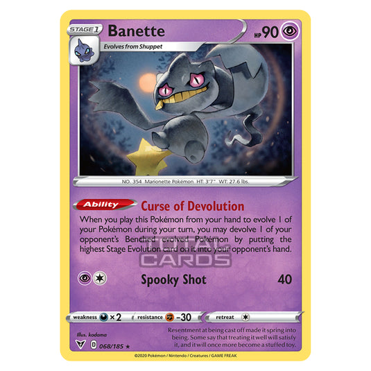 Pokemon - Sword & Shield - Vivid Voltage - Banette - 068/185