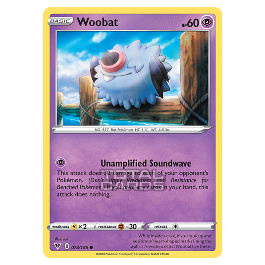 Pokemon - Sword & Shield - Vivid Voltage - Woobat - 073/185