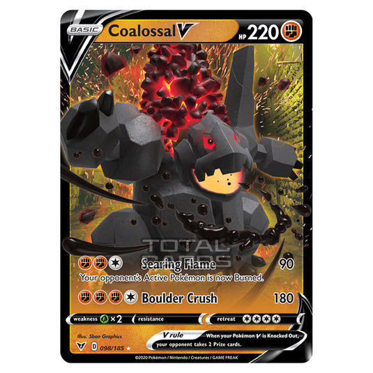 coalossal pokemon card value VMAX FULL ART HOLO KOREAN Attack 2 Pokemon - Coalossal V 173/185